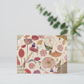 Mooie bloemen geperst briefkaart (Staand voorkant)