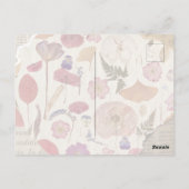 Mooie bloemen geperst briefkaart (Achterkant)