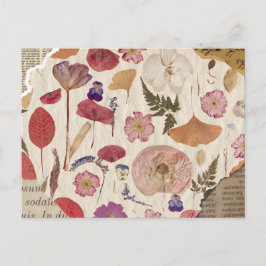 Mooie bloemen geperst briefkaart