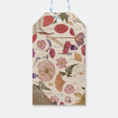 Mooie bloemen geperst cadeaulabel (Achterkant)