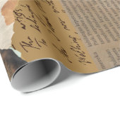 Mooie bloemen geperst cadeaupapier (Rol Hoek)