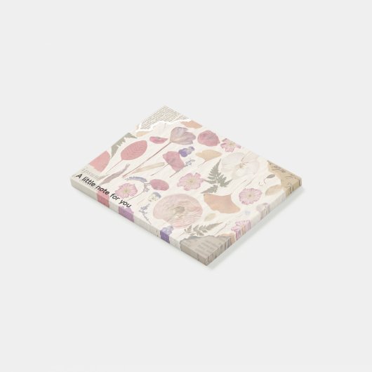 Mooie bloemen geperst post-it® notes (Schuin)