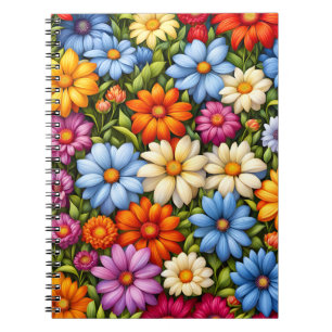 Mooie Bloemen, Heldergekleurd, Notitieboek