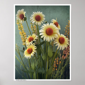 Mooie bloemen illustratie poster