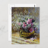 Mooie bloemen in een gouden pot briefkaart (Voorkant / Achterkant)