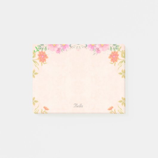 Mooie bloemen in pastkleurige kleuren, na-it notit post-it® notes (Voorkant)