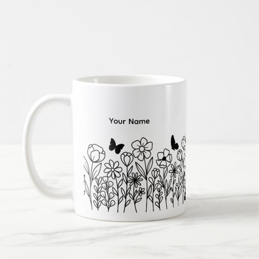 Mooie Bloemen Koffiemok (Links)