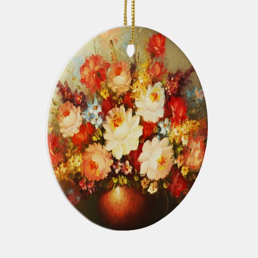 Mooie bloemen kunst keramisch ornament (Rechts)