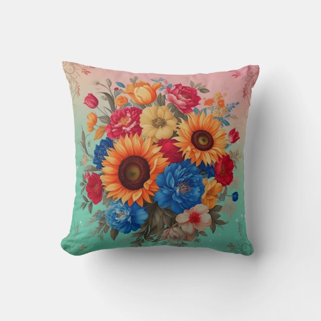 Mooie bloemen kussen (Voorkant)