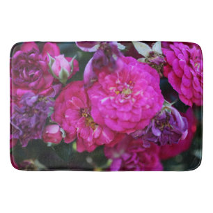 Mooie Bloemen Magenta Roze en Paars Badmat