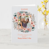 Mooie Bloemen Moeder Dochter Citaat Moederdag Foto Kaart (Gele Bloem)