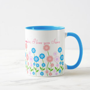 Mooie bloemen mok voor dochter