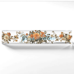 Mooie bloemen naambordje