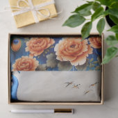 Mooie Bloemen Pauw Decoupage Tissuepapier (Geschenk)