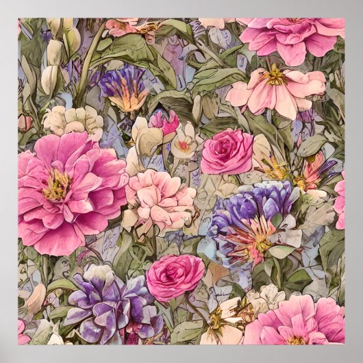 Mooie bloemen poster (Voorkant)