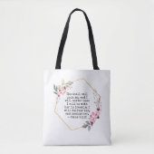 Mooie Bloemen Psalm 91 Canvas tas (Voorkant)