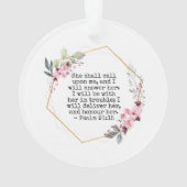 Mooie Bloemen Psalm 91 Ornament (achterkant)