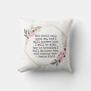 Mooie bloemen psalm 91 Sierkussen