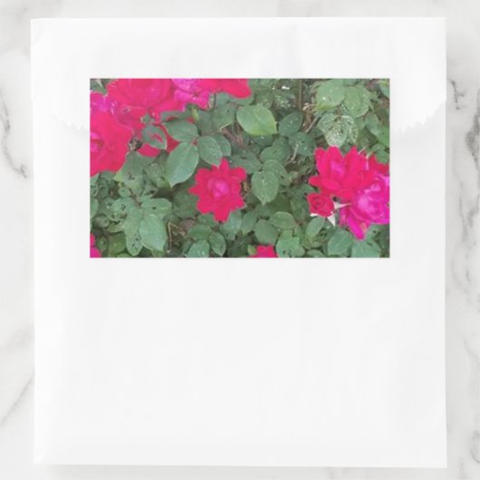 Mooie bloemen rechthoekige sticker (Tas)