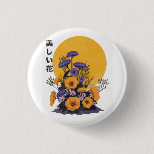 mooie Bloemen Ronde Button 3,2 Cm