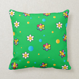 Mooie bloemen schattig patroon voor Kinderkamer Kussen