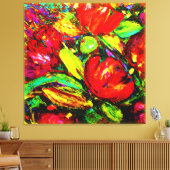 "Mooie bloemen" — Schudkunst — Nu kopen Canvas Afdruk (Insitu (Woonkamer))