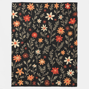 Mooie Bloemen Trendy Collectie Fleece Deken