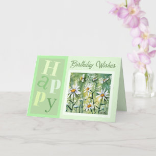 Mooie Bloemen Trendy Verjaardag Kaart