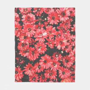 mooie bloemen van rode kleur, bloempatroon, zijn: fleece deken