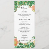 Mooie Bloemen Waterverf Schilderen Menu Kaart (Voorkant)