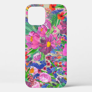 Mooie Bloemen: Wildflower Waterverf Wallpaper iPhone 12 Hoesje