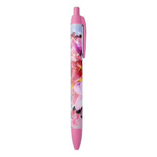 Mooie bloemen zwarte inkt pen