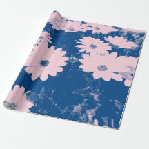 Mooie bloemenafbeelding op inpakpapier