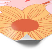 Mooie bloemencitaat Ik ben half doodsbang Halve ho Perfect Poster (Hoek)