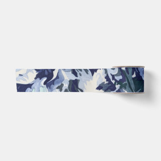 Mooie bloemendesign in blauwe tinten lint