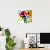 Mooie bloemendesign poster (Thuiskantoor)