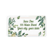 Mooie bloemenkleurige adresetiketten etiket (Voorkant)