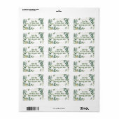 Mooie bloemenkleurige adresetiketten etiket (Full Sheet)