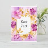 Mooie bloemenlijst kaart (Staand voorkant)