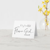 Mooie Bloemenmeisje Gift uit de bride Kaart (Gele Bloem)