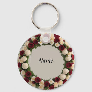 Mooie bloemenslingers met kleurrijke bloemen sleutelhanger