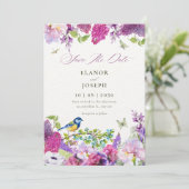 Mooie bloementuin  save the date (Staand voorkant)