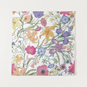 Mooie bloemenveld  illustratie wandkleed (Voorkant (horizontaal))