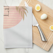 Mooie bloemenweergave theedoek (Quarter Fold)