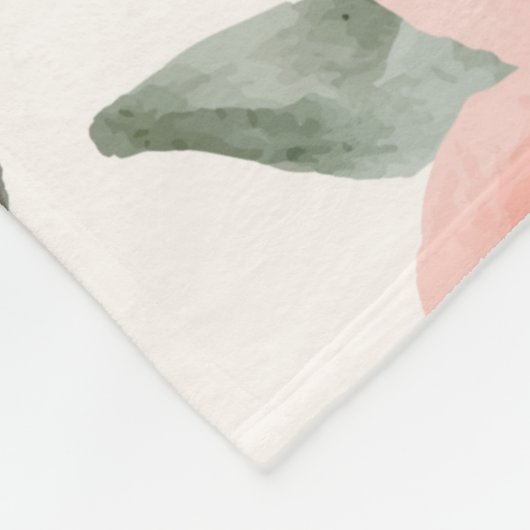 Mooie bloemetjes Leuke l Witte en roze waterverf Fleece Deken (Hoek)