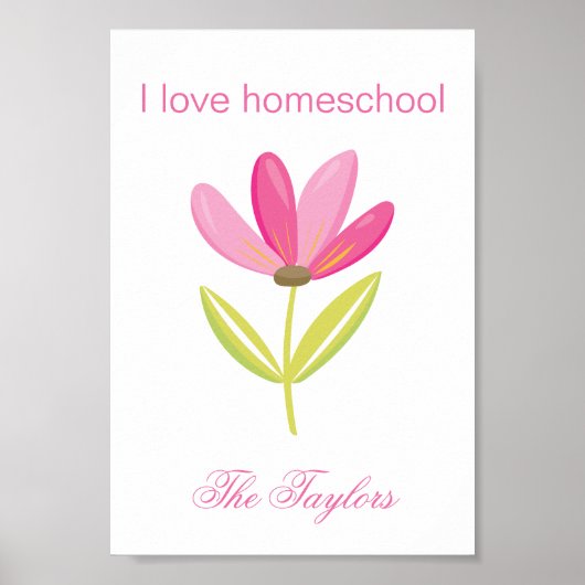 Mooie bloemhomeschool poster (Voorkant)