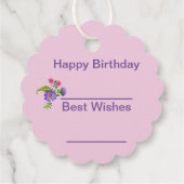 Mooie Bloemige Favoriet Label (Achterkant)