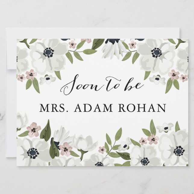 Mooie bloemige kaart/bord voor iemand die bijna... (Voorkant)