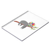 Mooie Bloemige Luiaard Notitieboek (Linkerzijde)