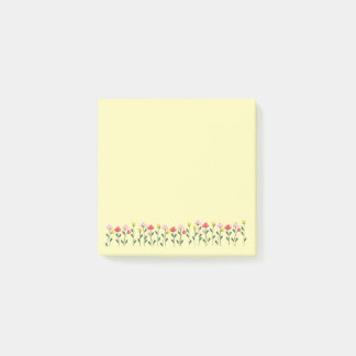 Mooie bloemige pastelgele cottagecore bloemen post post-it® notes